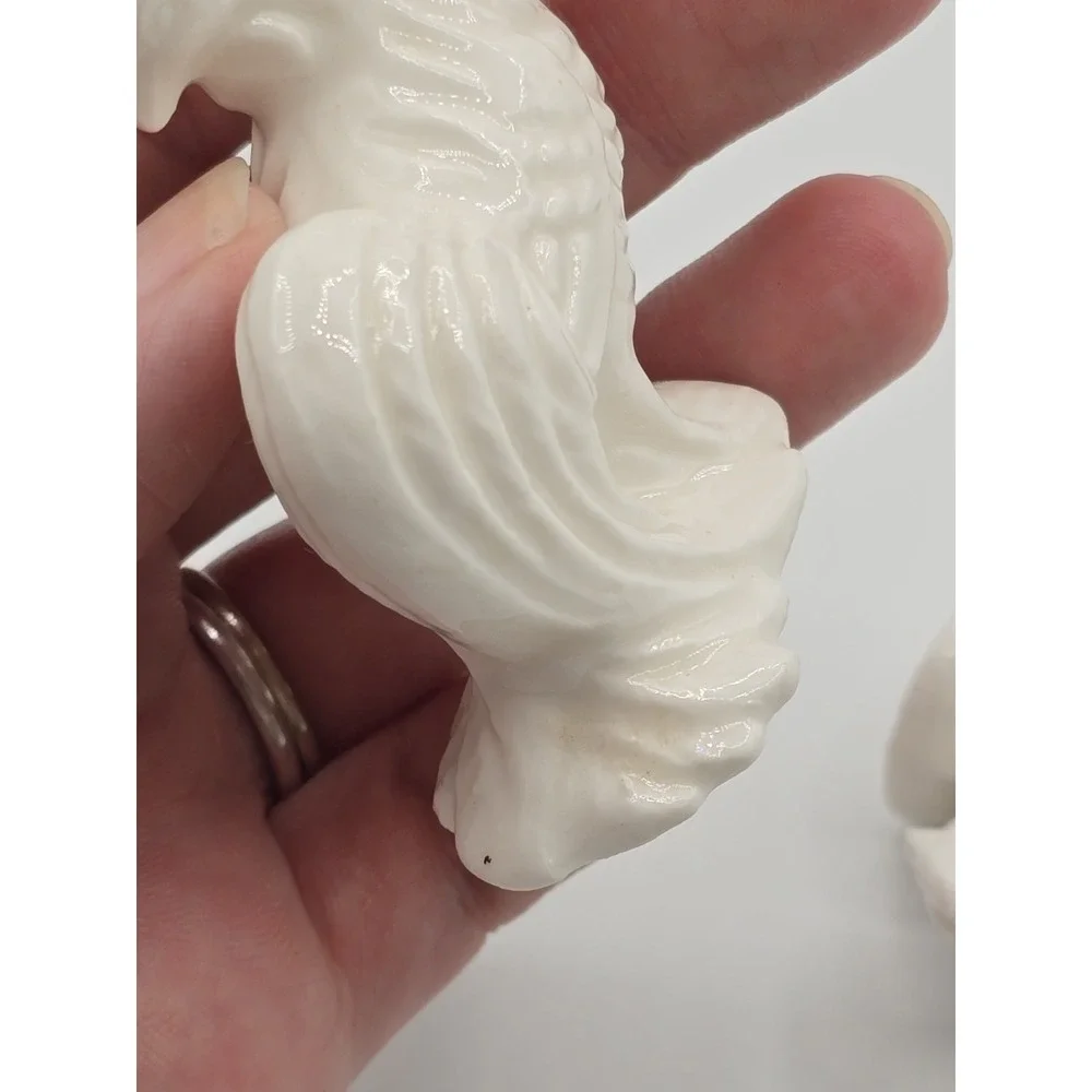 Vintage Bone China Rooster Chicken Salt‎ & Pepper Shaker Set Tabletop Farmhouse